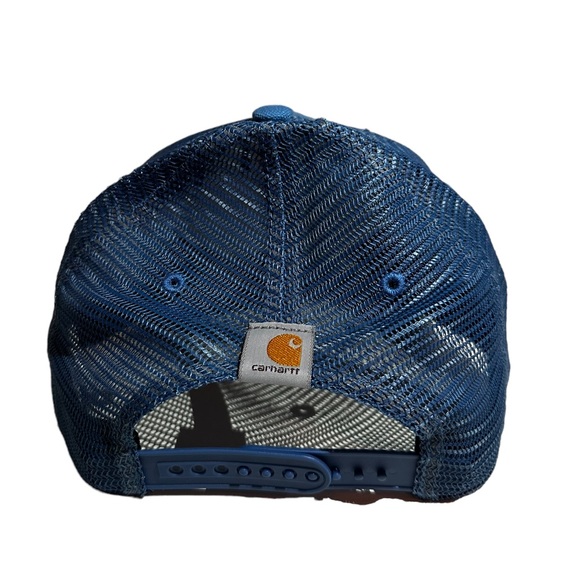 Carhartt Force Quick Dry Canvas Workwear Patch Trucker Unisex Hat NWT Blue - Picture 2 of 3
